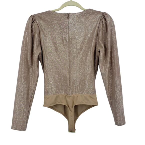 Tularosa Finlay Sparkle Bodysuit in Nude Size XS - Picture 6 of 8